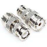 ANHAN BNC Male to UHF Female Connector, Bnc to UHF Coax Connectors Pl259 Female Connector Adapters
