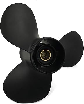 3 Blade 13 Spline Tooth RH Prop Aluminum Propeller for Tohatsu Nissan 35/40/50HP Outboard Motor Pressed In Rubber Hub (11.1 (dia) x 14 (pitch))
