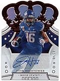 John Hightower Autographed 2020 Panini Chronicles Draft Picks Crown Royale Rookie Card - Autographed College Cards