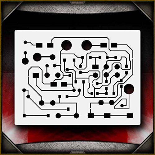 Circuit Board 3 AirSick Airbrush Stencil Template