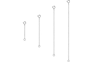 4Pcs 925 Sterling Silver Necklace Extenders