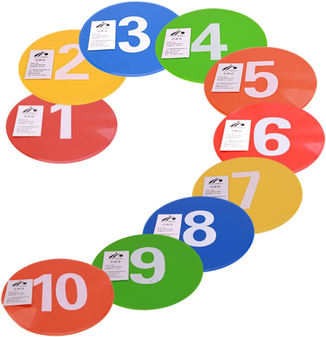 10Pcs Reusable Soccer Training Markers Roadblock Plates for Sports Drills Durable Football Supplies Non Slip Agility Field Equipment