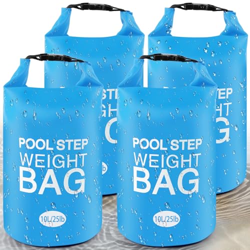 4 Pack 10L/25lb Universal Pool Step Weights 250D PVC Waterproof Swimming Pool Ladder Weights No...