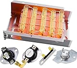 [Enhanced Nichrome Coil] 279838 Heating Element 3387134 3977767 Thermostat 3392519 3977393 Thermal Fuse COMPLETE Dryer Repair Kit Replacement by BlueStars - Exact Fit Whirlpool Kenmore Maytag Dryers