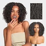 Frodio Veralux Fiber 12'' Synthetic 11X4 Lace Frontal Wig 200% Density Micro Twist Curly Wigs 11X4 Closure HD Lace Dreadlock Wig Glueless Wigs Natural Black Ready to Go Wig for Women