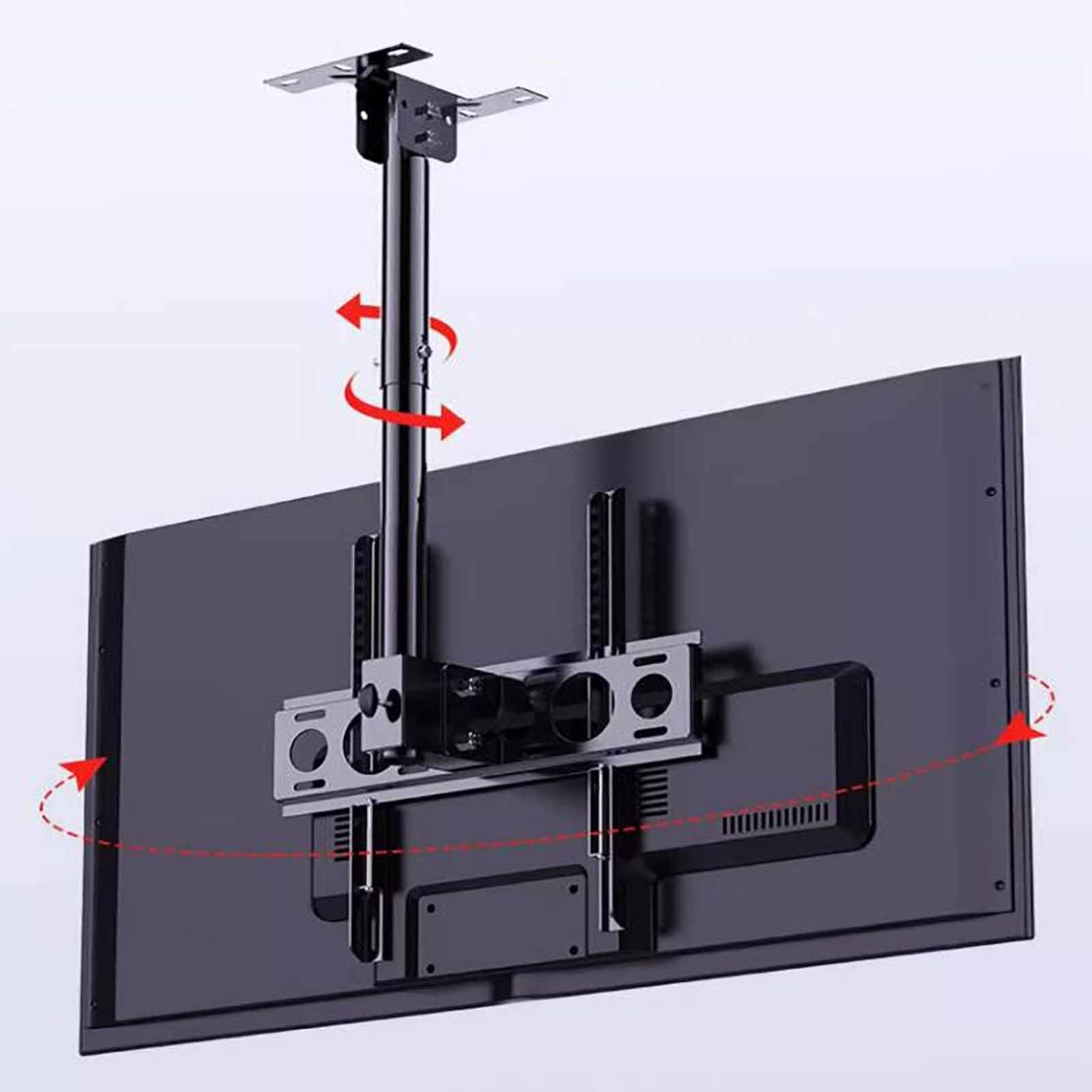 Support TV plafond rotatif 360 degrés et inclinable pour écran suspendu