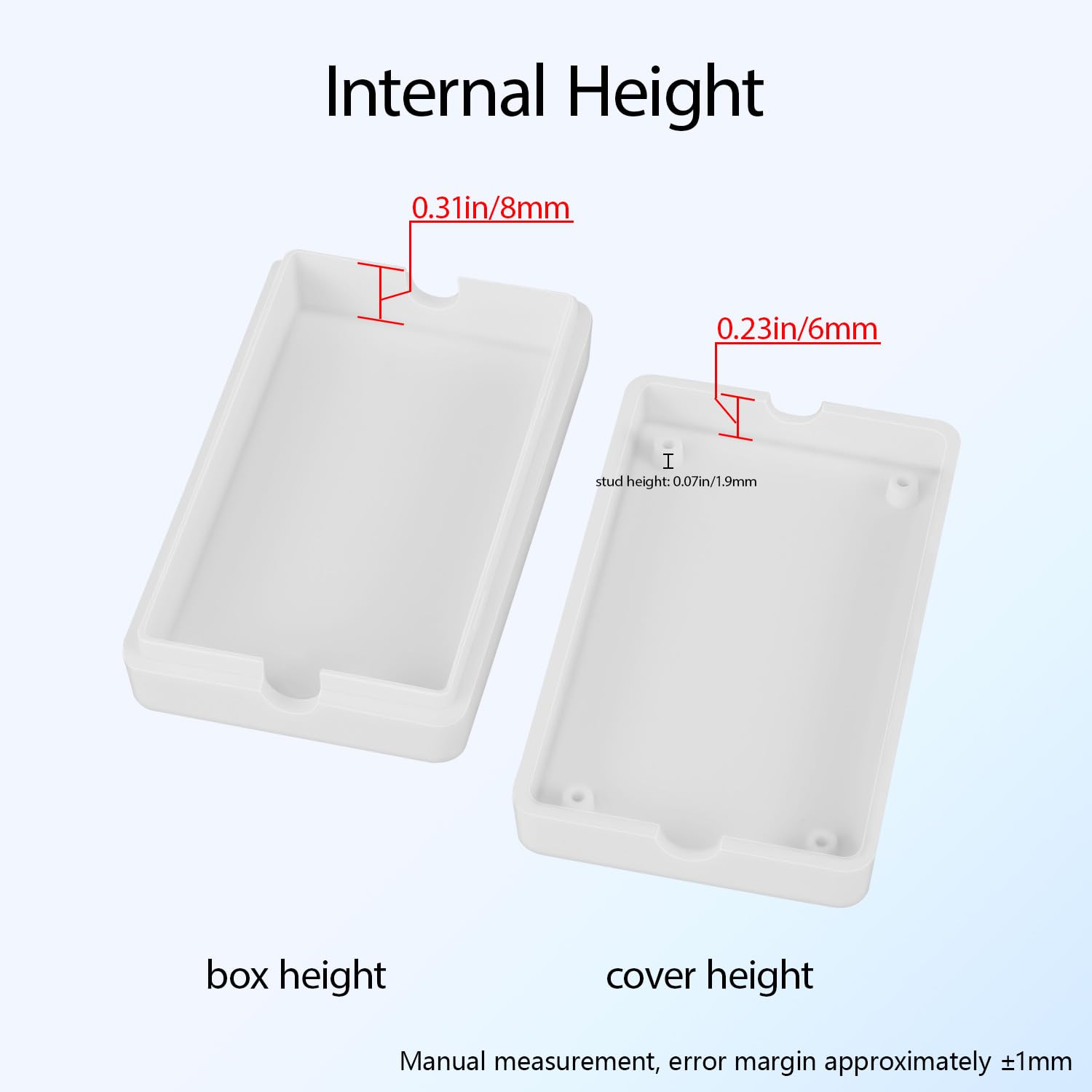 Project Box 8 Pieces Electrical Box Small Junction Box ABS Plastic Enclosure Power Electronic Case White 2.36" x 1.42" x 0.67"(60 x 36 x 17mm) — Amazon image 5