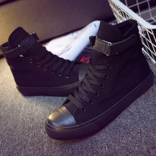 Babyhealthy KQ-FQ7586-BLACK-41 High Top Canvas Sneakers thumb #1