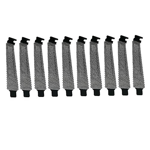 UKCOCO 10 Piezas Bloque De Bits De Chasis Polvo Platos Ranura Cubierta De Malla De Computadora Caso Lámina Ventilador De Enfriamiento Black