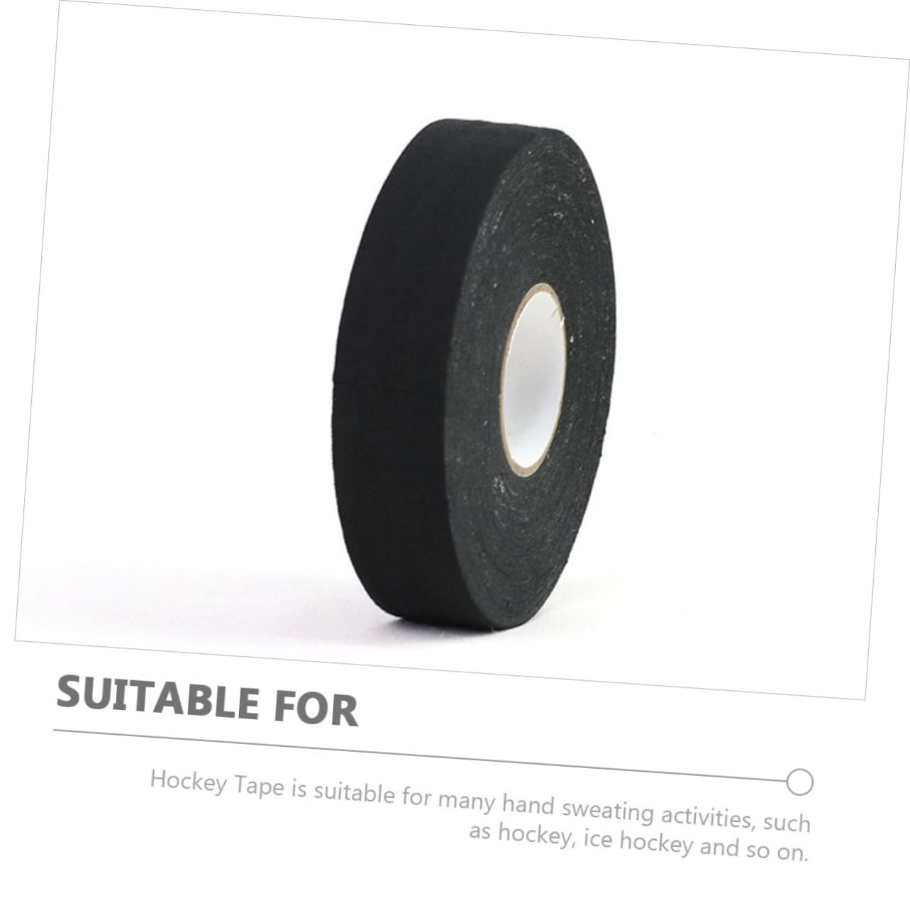 GANAZONO 1 Roll Ice Hockey Tape Hockey Grip Roller Hockey Tape Ice Hockey Stick Tape Cloth-Based Double-Sided Tape Adhesive Bat Tape Sports Tape Sport Tape Polyester Cotton Black