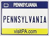 Pennsylvania Kühlschrankmagnet, Nummernschild, Souvenir, 6,3 x 8,9 cm