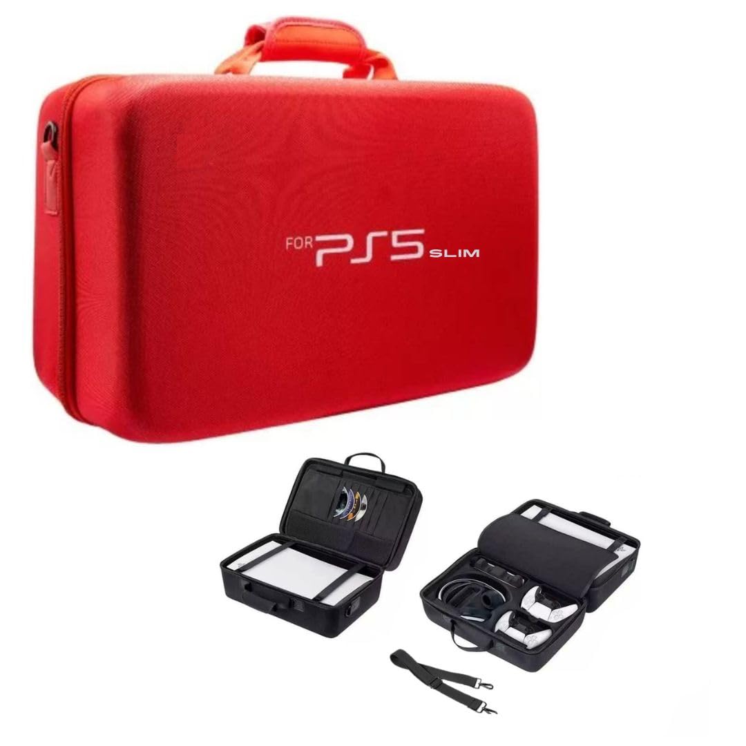 See full amazon price history chart for TMG Hard Shell Carrying Case Compatible with 5 Slim Console New Model,Console Bag (Disc/Digital Edition), PS5 DualSense Controllers, Headset and Gaming Accessories (Red) TMG Hard Shell Carrying Case Compatible with 5 Slim Console New Model,Console Bag (Disc/Digital Edition), PS5 DualSense Controllers, Headset and Gaming Accessories (Red) (B0D9H2YRN4) Amazon Price History, Amazon Price Tracker