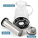 Airtight Cold Brew Coffee Maker with EXTRA-THICK Glass Carafe, Stainless Steel Mesh Filter and Non-Slip Silicone Base - Premium Iced Coffee Maker, Cold Brew Pitcher & Tea Infuser - by Zulay