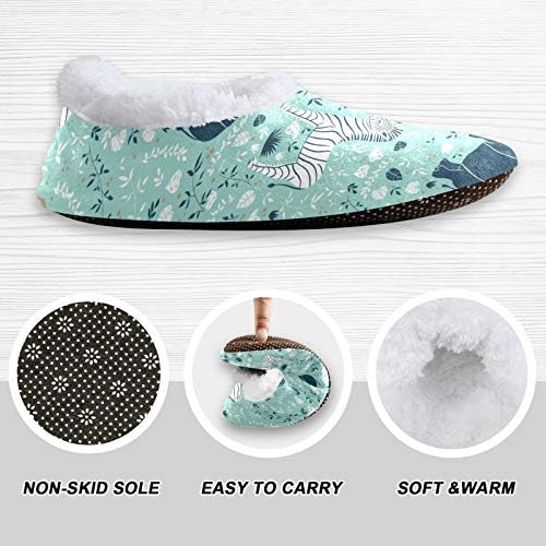 PUXUQU Hausschuhe für Frauen Süß Antilope Nashorn Zebra Hausschuhe