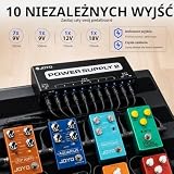 JOYO Zasilacz do pedału gitarowego, zasilacz do pedalboardów z adapterem sieciowym DC 18 V i 9 V 100 mA 500 mA izolowany DC 10 wyjść do 9 V 12 V 18 V (JP-02)