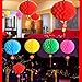SXYAO Hanging Paper Lanterns New Year Decorations 10pcs Chinese Lanterns Plastic Festive Atmosphere Shopping Centre(Red,26cm)