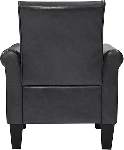 Miniatura 5 de LCH Sillón acolchado para lectura sofá individual moderno silla reclinable para club sala de estar dormitorio oficina sala de espera piel sintética