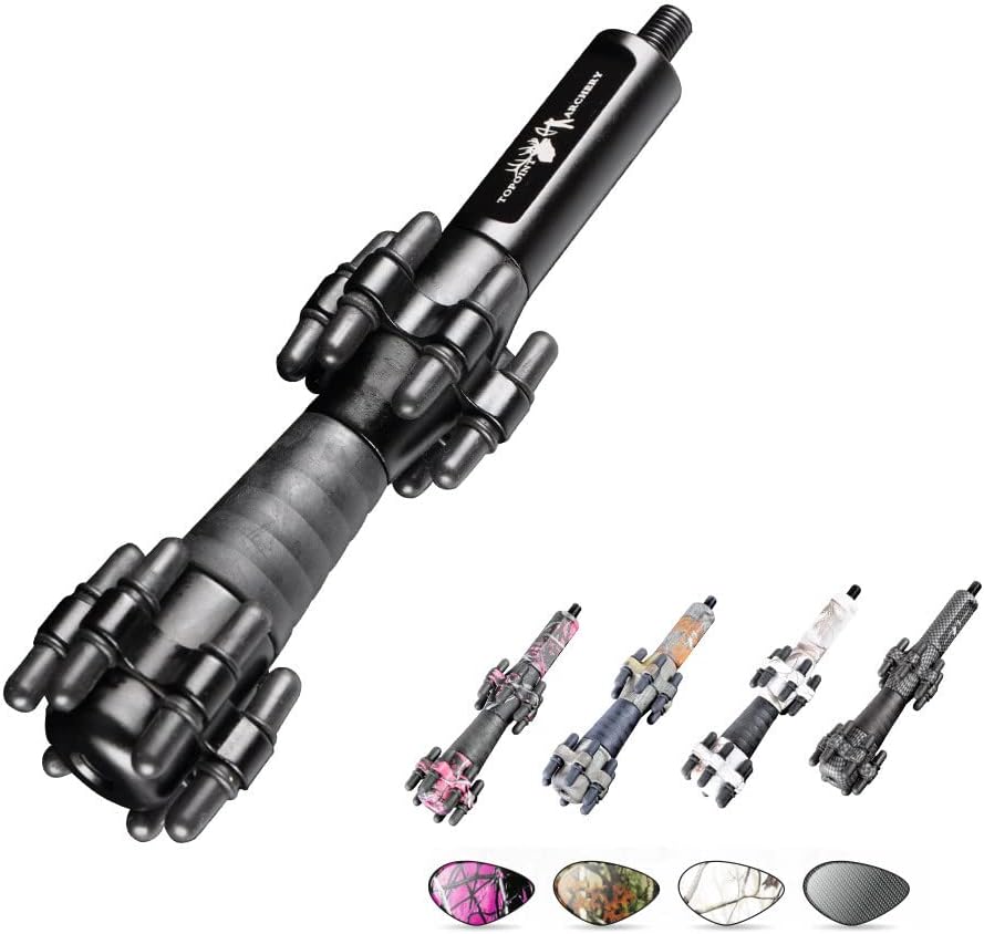 6.5 Inch Archery Aluminum Bow Stabilizer Vibration Reduction CNC Machined Hunting Bow Stabilizer Damping Balance Bar Shock Absorb for Compound Bow Recurve Bow Accessories