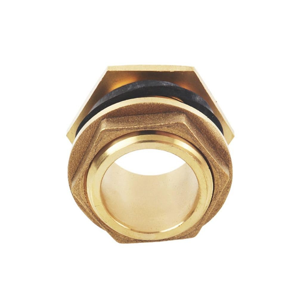 Conector de tubería con tuerca de fijación, adaptador para tanque de peces de 1/2" y 3/4" y 1"; conector de manguera simple con llave giratoria, acopl