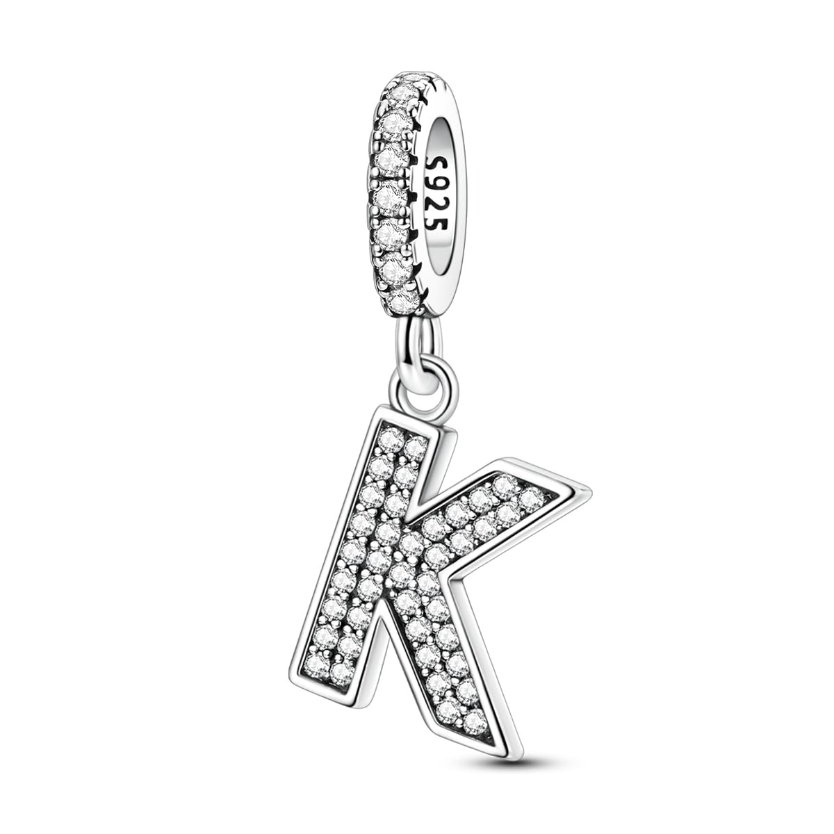 QIKAOLA S925 Sterling Silber A-Z Buchstaben Charms für Pando