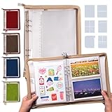 Navy Peony Wander Keeper Schreibwarenordner (Serengeti-Khaki) - Echte A5/A6-Hüllen, kuratierte Reisefarben, robuster Organizer mit Reißverschluss - Für Sticker, Postkarten, Fotokarten