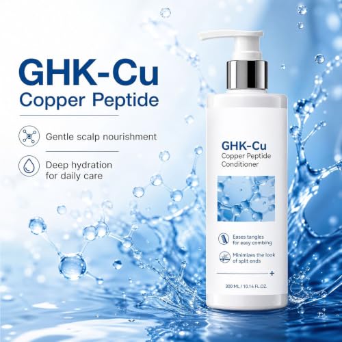 Ghk-Cu Copper Peptide Hair Conditioner, Deep Repair Conditioner for Dry Damaged Hair, Frizz Control & Moisturizing Smooth for Thicker Fuller Looking Hairs, Hair Mask for Women Men, 10.14 Fl.Oz - Image 2