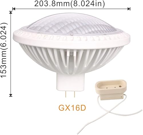 Miniatura 3 de Bombilla LED Par64 regulable de 500 W, repuesto de haz estrecho de 24, 4000 K, blanco neutro de 120 V, base GX16D, 1 paquete