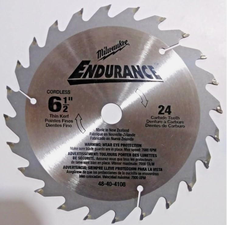 Milwaukee 48-40-4108 6-1/2-Inch 24 Tooth ATB General Purpose Saw Blade with 5/8-Inch Arbor for Blade Left Saws