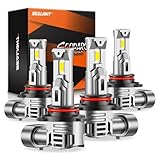 SEALIGHT 9005 9006 Bulb, 80000LM 6500K with Cooling Fan, 1:1 Design Fog Light Bulb, 60000+ Hours Lifspan, 3-MIN Plug-N-Play, Pack of 4