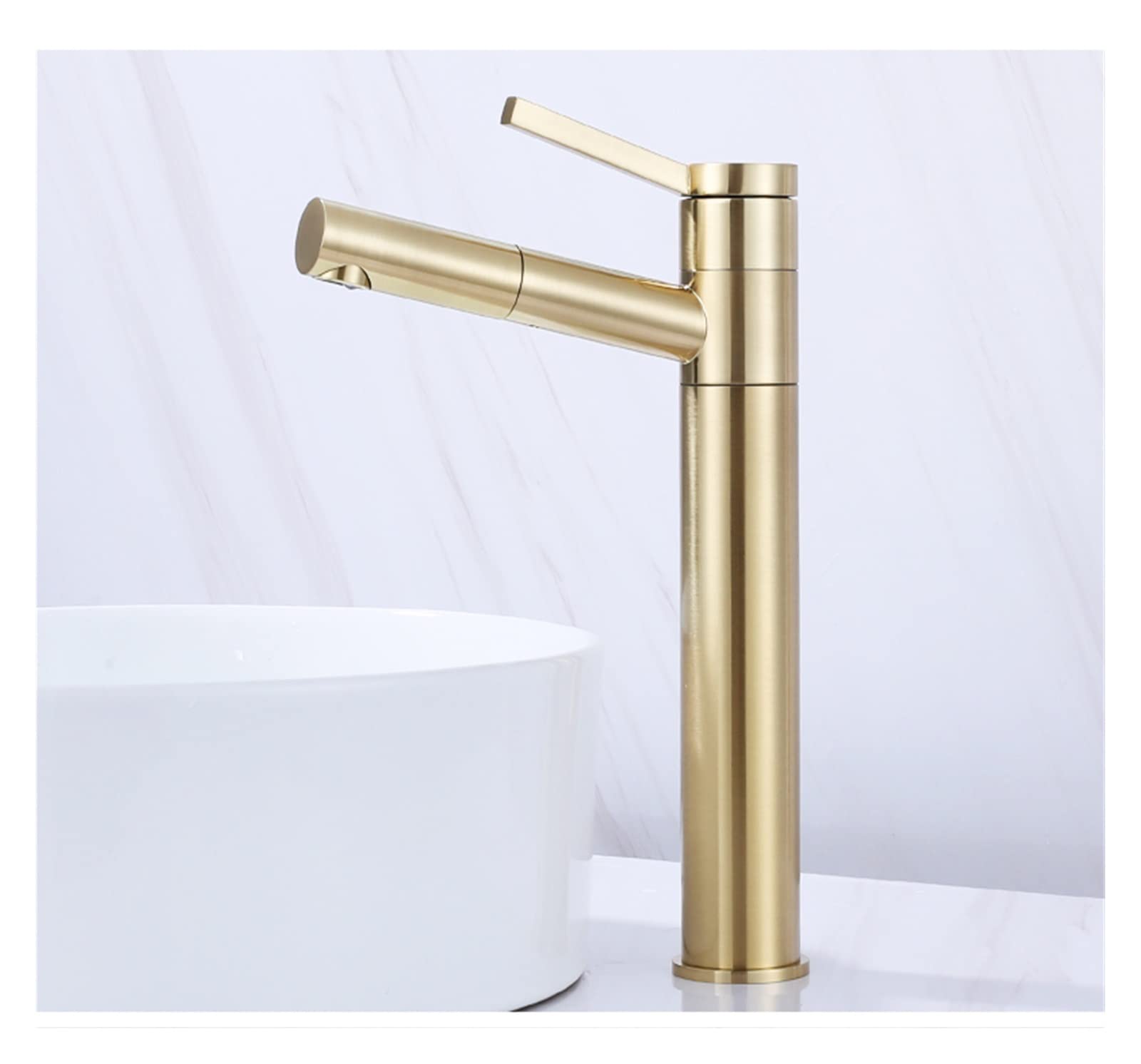 Brosse or robinet salle de bains lavabo mitigeur eau chaude froide