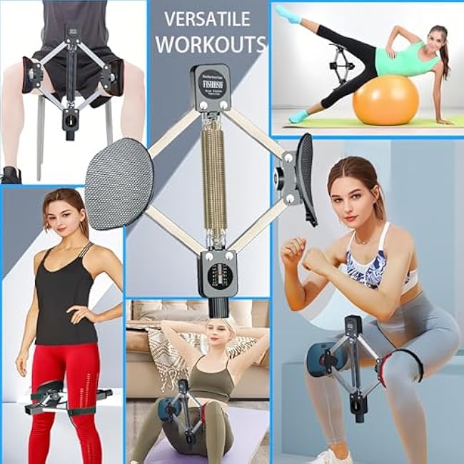 Thigh Trainer 22-165 lbs Adjustable Resistance/Thigh Master Kegel Exerciser/Leg Workout Equipment - Cross-Force Design for Pelvic Floor & Inner Thigh(New Upgrade)