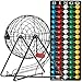 Mr. Chips Official Professional-Use Small Plastic Coated Bingo Cage Set w/No-Glare, Fade and Scratch Resistance NEW Proprietary Technology 7/8" EASY-READ Bingo Balls, 11" High by, Inc