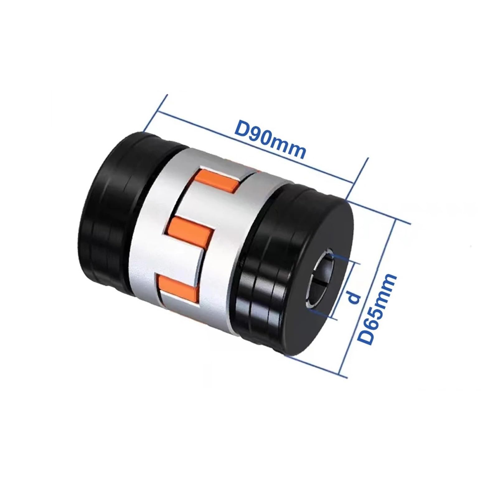 Acoplamiento Acoplador de Eje de Alto par LF-Z-D65L90, Conjunto de Bloqueo de 4 mordazas, Acoplamiento de plomada Flexible for Motores cilíndricos(LF-Z-D65L90 34mm)