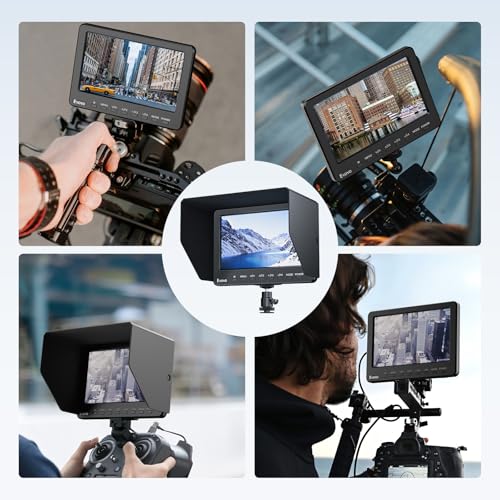 Eyoyo 03US-CP5B0169 7 Inch Camera Field Monitor, 1024X600 External Video Monitor With Sunshade Hd Ips Screen Photography Monitor Hdmi Av Input Support 1080P For Dslr Cameras thumb #6