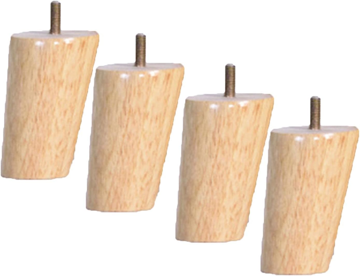 ANNIZA Set of 4 Wooden Table Legs Solid Wood Conical Replacement