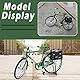 Kikuo DIY Retro Fahrrad Modell Spielzeug 2 Sets, 51 Pcs DIY Fahrraddekoration Modell mit Inflator & Aktentasche, 1:10 Miniatur Bicycle Model Scale Legierung für Kinder Home Office Geschenke Dekor