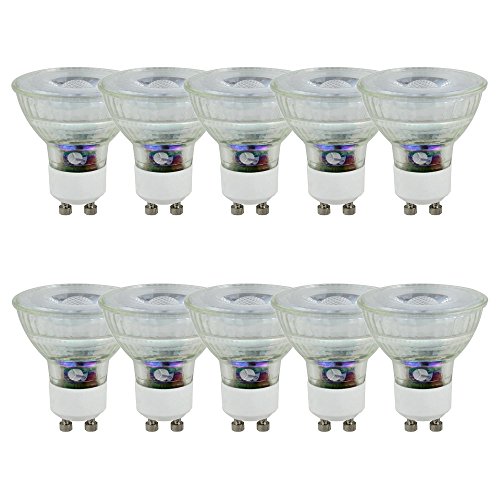 NCC-Licht 10 x LED Premium Glas Reflektor GU10 5W = 50W 350lm warmweiß 2700K 38° DIMMBAR
