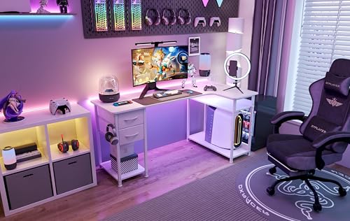 GTRACING ゲーミングデスク DL004 白