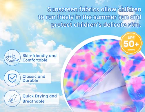 Image of Girls Tankini Swimsuit UPF50+ Ruffle 2 Piece Bathing Suit Full Coverage Kids Swimwear Ages 2-14 Years