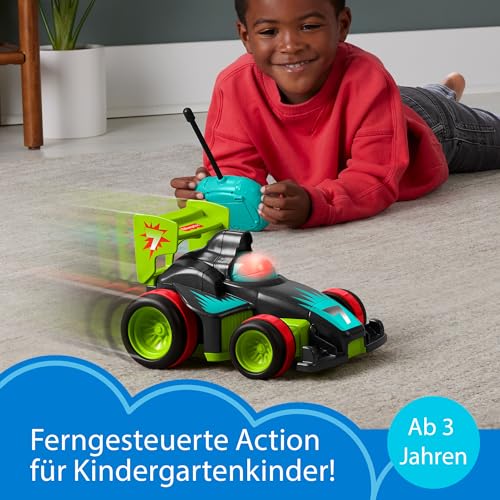 Fisher-Price Spielzeug für Kindergartenkinder Fernlenkflitzer mit Fernbedienung und 2 Geschwindigkeiten für Kinder ab 3 Jahren, HYH28