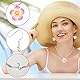 YUEXNKO Blumen Schmuck Set, Blumen Halskette Ohrringe, Sommer Schmuck Blumen, Damen Flower Schmuck, Schmuck Plumeria Aus Ton, für Damen, Ehefrau, Mutter, Mädchen