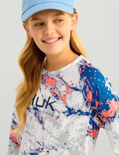 Image of HUK Kids Pursuit Pattern Long Sleeve Shirt, Fishing Shirt for Kids