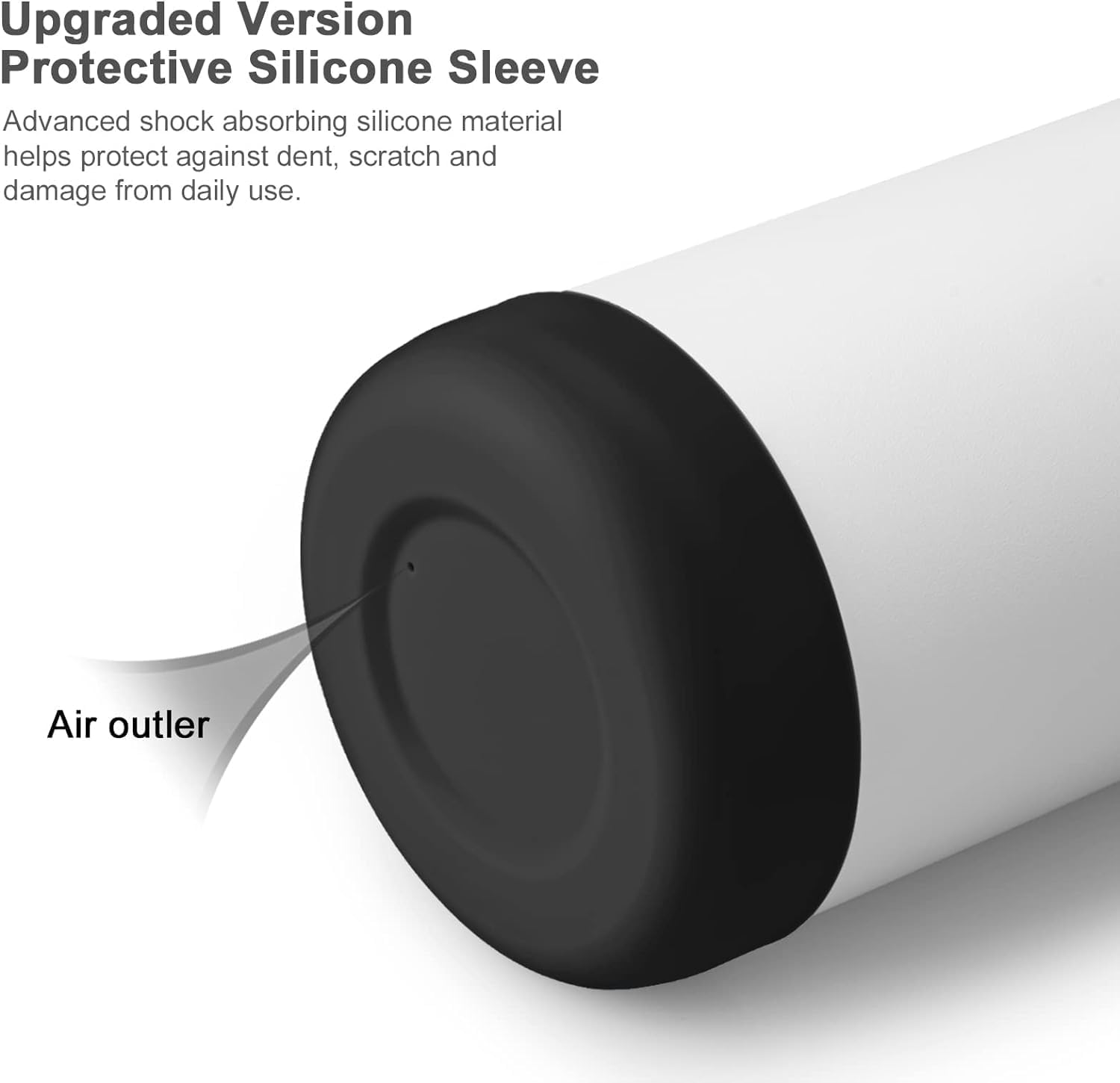 koodee Protective Silicone Boot for Hydro Flask 32 oz Water Bottles, Anti-Slip Bottom Sleeve Cover (Black)