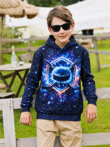 Image of Boys Girls Warm Fleece Hoodies Sweatshirt with Pockets Size 5-16 Years