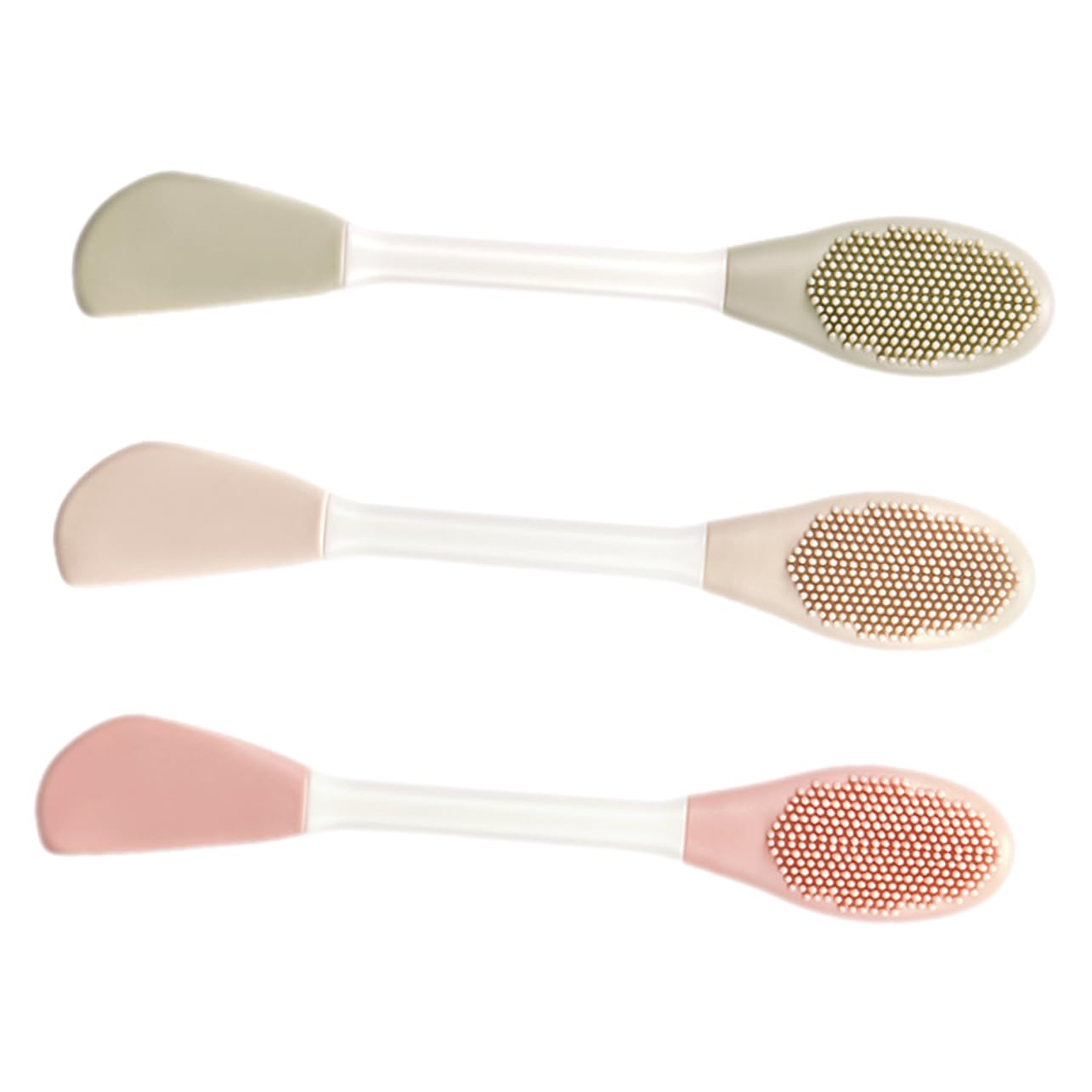 Healeved Facial Mask Brush Set Double Head Silicone Applicator for Even Application