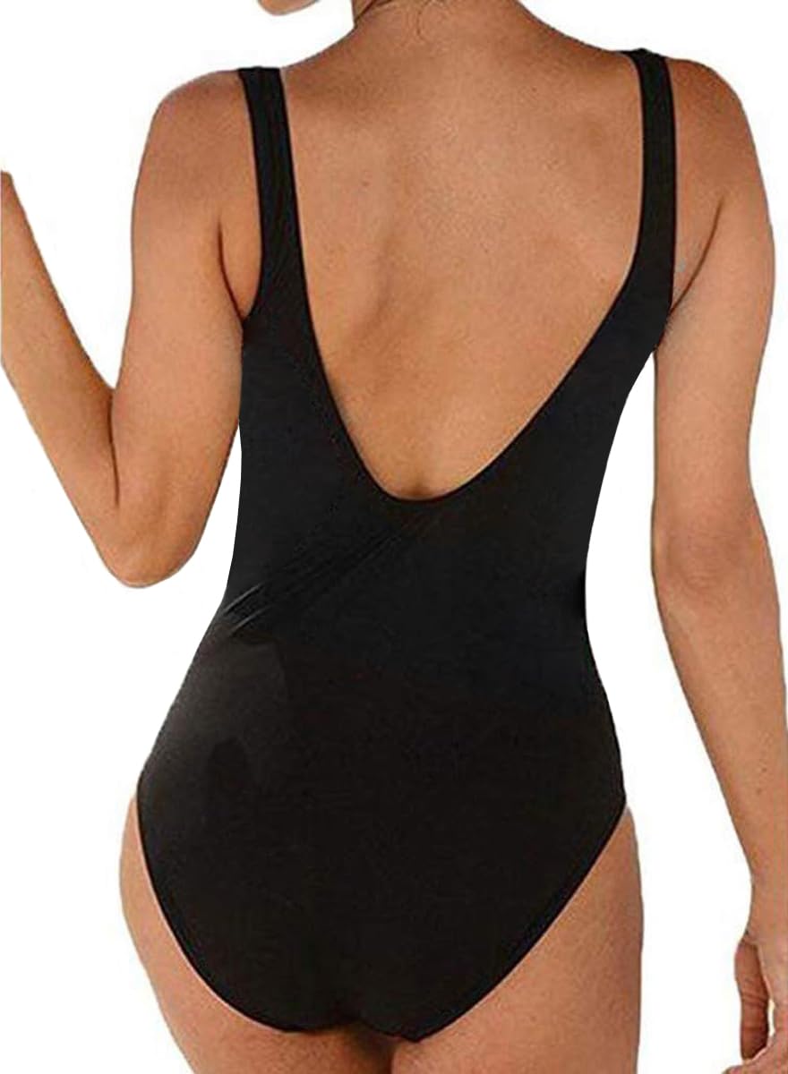Costumi Interi Donna, One Piece Costumi da Bagno Push Up Trikini Imbottito Backless Swimsuit Pin Up Costume Bohemian Beachwear