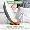 GreenLife Soft Grip Healthy Ceramic Nonstick 8" Frying Pan, PFAS & PFOA-Free, Dishwasher Safe, Egg Omelet Skillet, Cookware for Easy Cooking, Non-Stick Kitchen Essentials, Grey #1