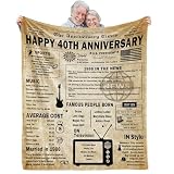 aisdfhsa 1986 40th Anniversary Throw Blanket