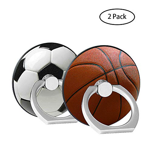 Finger Ring Stand 2 Pack,Stylish 360ΓΒ°Rotation Cell Phone Ring Holder Kickstand Compatible for iPhone X 8 7 6 Plus, Samsung Galaxy S8 S9, Note iPad Moto Google Smartphone (Basketball+Football) Finger Ring Stand 2 Pack,Stylish 360ΓΒ°Rotation Cell Phone Ring Holder Kickstand Compatible for iPhone X 8 7 6 Plus, Samsung Galaxy S8 S9, Note iPad Moto Google Smartphone (Basketball+Football)