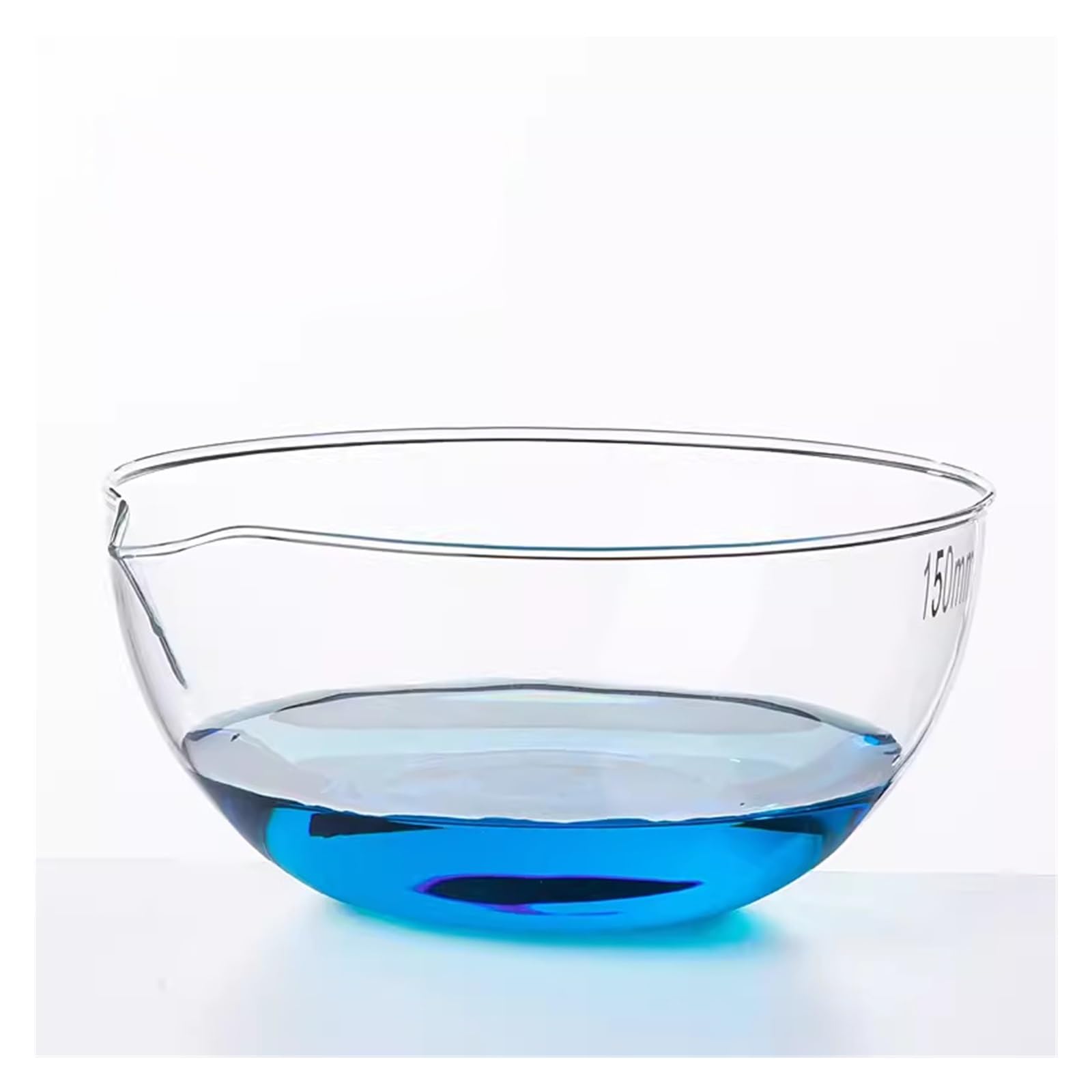 1 cápsula de evaporación de vidrio grueso, fondo, fondo redondo, for laboratorio, de borosilicato de alta calidad.(150mm,Flat Bottom)